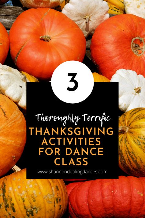 Thanksgiving dance games that will help encourage gratitude in your dance students, while also having fun! These dance activities are perfect for for creative movement, preschool dance, jazz, ballet, tap, and other dance classes. #DanceGames #ThanksgivingGames #Dance Thanksgiving Dance Class Ideas, Dance Class Games, Jazz Ballet, Movement Preschool, Dance Activities, Teaching Dance, Creative Dance, Dance Jazz, Creative Movement