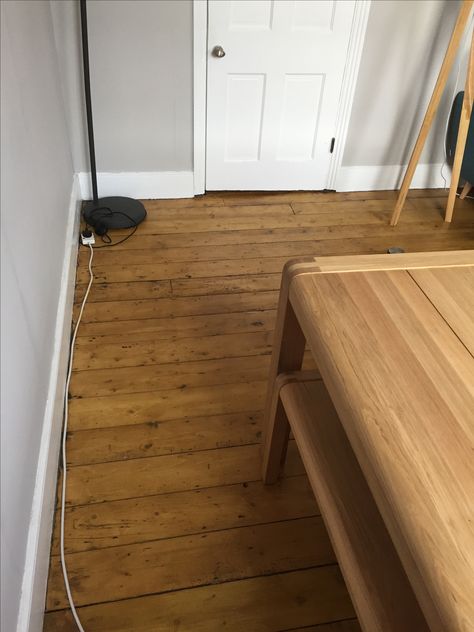 Stripped floorboards. Vanished with Ronseal Light Oak Stripped Floorboards, Light Oak Floors, Wood Varnish, Floor Boards, Victorian Living Room, Side Return, Bedroom Floor, Attic Bedroom, Paint Colours