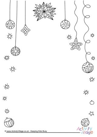 Christmas Decorations Frame Christmas Border Frame, Bullet Journal Frames, Christmas Boarders, Drawing Borders, Foto Frame, Writing Projects, Christmas Writing, Doodle Frame, Drawing Tutorials For Beginners