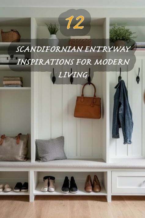 I love how this Scandifornian entryway combines simplicity and functionality. The clean lines, neutral tones, and ample storage create a welcoming atmosphere that sets the tone for the rest of the home. The hooks for bags and jackets offer practicality without sacrificing style, while the cozy seating invites guests to feel right at home. Ideal for modern living, these design elements inspire me to embrace a clutter-free and aesthetic entryway! Aesthetic Entryway, Regency Bedroom, Hollywood Regency Bedroom, Entryway Design Ideas, Scandinavian Cabin, Entryway Design, Entryway Inspiration, Cozy Seats, Traditional Dining Room