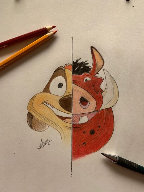 #pencildrawing #hakunamatata #disney #disneydrawing #colorpencildrawing The Lion King Drawing, Lion King Drawing, King Drawing, Lion King Drawings, The Lion King, Color Pencil Drawing, Disney Drawings, The Lion, Lion King