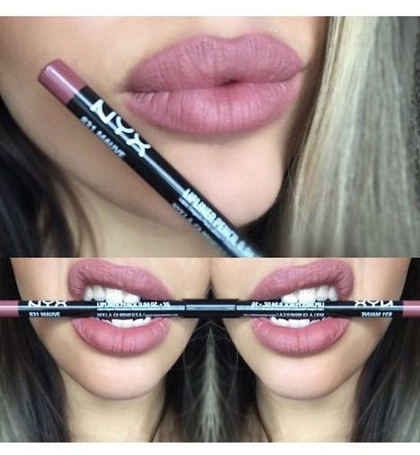 Nyx Slim Lip Pencil, Mauve Lips, Kylie Jenner Lips, Nyx Lip, Maquillaje Natural, Lip Pencil, Nyx Cosmetics, Love Makeup, Beautiful Makeup