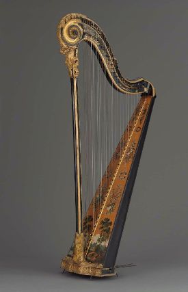 1785 French Pedal harp at the Museum of Fine Arts, Boston - In the 18th century, ladies of good breeding were expected to master at least one musical instrument.  However, there were limits as to which were thought appropriate for a woman: for example, keyboard instruments and harps like this one were possible, because they allowed a woman to look daintily refined as she played them. Friday Video, Celtic Harp, Harps Music, Museum Of Fine Arts Boston, Crafts Videos, String Instruments, Sound Of Music, Museum Of Fine Arts, Pop Rocks