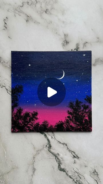 How To Paint Starry Night, Night Sky Painting Easy, Night Sky Canvas Painting, Night Sky Art, Sky Art Painting, Night Sky Painting, Sky Painting, April 3, Sky Art