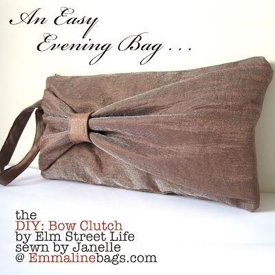 Based off of the Yellow one I pinned earlier ... Emmaline Bags & Patterns: The Bow Clutch: An Evening Bag Beauty! Emmaline Bags, Beauty Tutorial, Clutch Pattern, Bags Patterns, Handbag Hardware, Bow Clutch, Diy Clutch, Bags Ideas, Sewing Bags