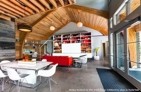 Trend to watch - Modern, knotty Western Red Cedar ceilings - Real Cedar Diy Projects Plans, Smooth Concrete, Sauna Design, Cedar Siding, Cedar Shingles, Upstairs Bedroom, Modern Western, Wood Works, Living Room Remodel