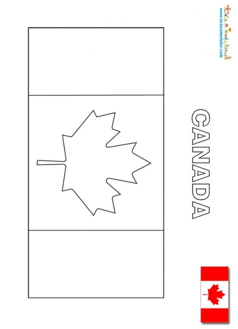 Canada For Kids, Canada Day Crafts, Canadian Quilts, Canada Day Party, Emotions Activities, Different Flags, Canada Holiday, Flag Coloring Pages, Pre K Activities