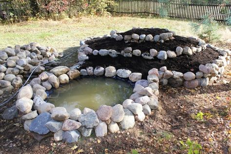 Herb Spiral With Pond, Spiral Gardens, Best Fish For Aquaponics, Fairy Herb Garden, Urban Permaculture, Tomato Gardening, Garden Spiral, Garden Cover, Herb Spiral