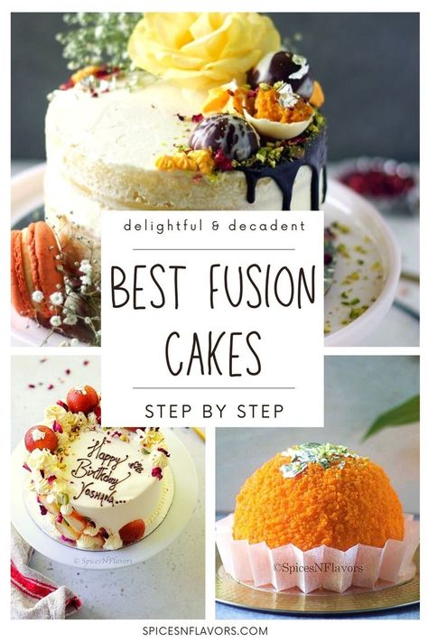 Some of the best Indian Fusion recipes to try this holiday season. These cake tutorials are explained in a step by step format. Gulab Jamun Cake, Rasmalai Cake, Indian Cake, Unique Cakes Designs, Fusion Recipes, Cake Recepies, Gulab Jamun, Cakes Recipes, Best Cake Recipes