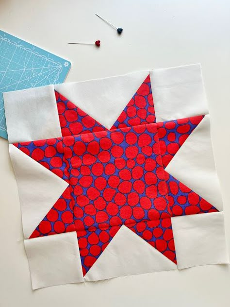 Easy Lone Star Quilt Pattern Free, Star Pattern Quilt Blocks, Star Quilt Patterns Free Simple, Star Quilt Square Patterns, Simple Star Quilt Block, Easy Star Quilt Pattern, Star Block Quilt Patterns, Sawtooth Star Quilt Pattern, Star Blocks For Quilts