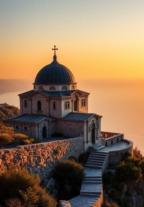 Orthodox Monastery, Mount Athos, Stone Walls, Orthodox Christianity, Aegean Sea, Stone Wall, Canon Eos, Golden Hour, Join Me