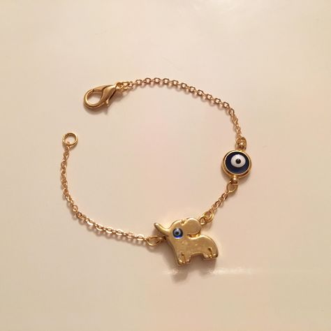 Baby Boy Jewelry, Baby Bracelet Gold, Bracelet Size Guide, Baby Jewelry Gold, Toddler Jewelry, Elephant Charm Bracelet, Kids Gold Jewelry, Bracelet For Kids, Boys Bracelets