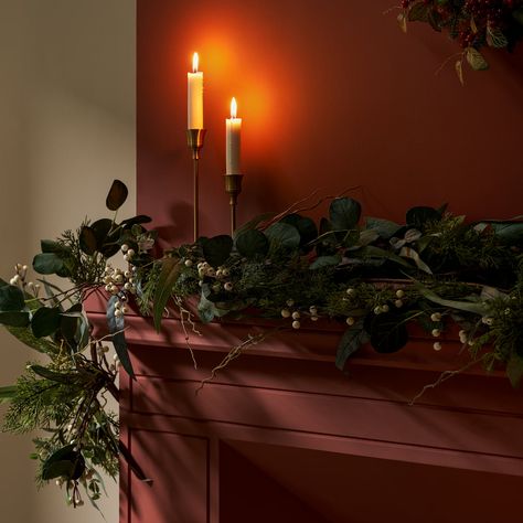 Helmsley Foliage Garland by Sophie Allport Windowsill Table, Banister Garland, Foliage Garland, Faux Garland, Fireplace Garland, White Berries, Sophie Allport, Summer Baking, Christmas Fireplace