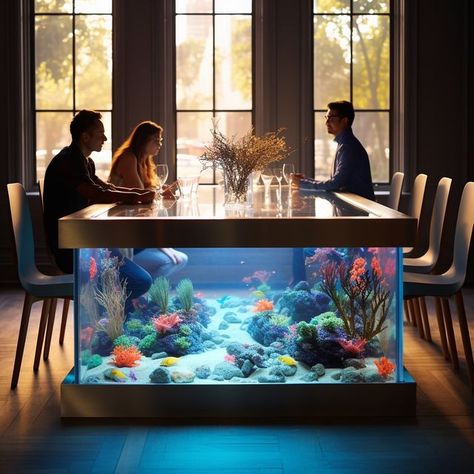 Enjoy Your Meal, Unique Perspective, Underwater World, Entertaining Guests, Dining Experience, Marine Life, Crystal Clear, Clear Acrylic, Table Top