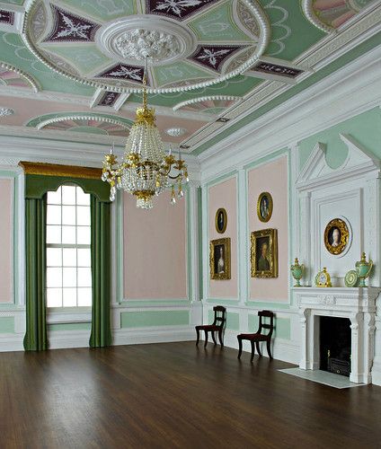 Adam Room | Inspired by Robert Adam. It will furnished as a … | Flickr Adam Style Architecture, Adam Architecture, Neo Classical Architecture, Plaster Ceiling Design, Dollhouse Dining Room, 18th Century House, Robert Adam, Robert Adams, Adams Homes