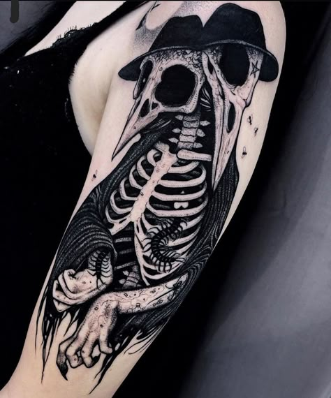 Skull Leg Sleeve, Dark Tattoo Designs, Rip Tattoos For Mom, Gotik Tattoo, Feminine Skull Tattoos, Feminine Tattoo Sleeves, Tattoo Concepts, Wicked Tattoos, Scary Tattoos