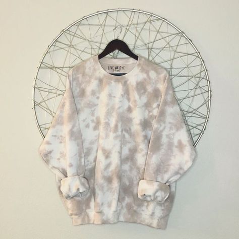 Neutral Tie Dye, Marble Tie Dye, Diy Tie Dye Designs, Tie Dye Crewneck, Tie Dye Fashion, Tie Dye Sweater, Dye Sweatshirt, Cropped Crewneck, Tan Top