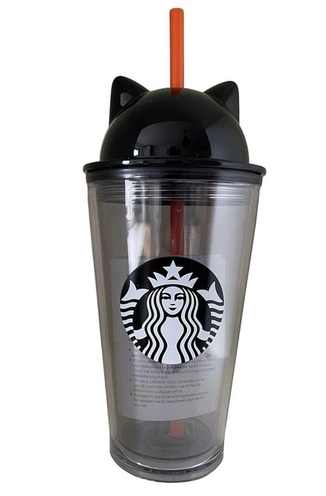 STARBUCKS Exclusive Limited Edition 2023 16 oz. Grande Kitty Ears Tumbler - Halloween Music Festival Accessories, Tumbler Halloween, Starbucks Halloween, Led Mask, Festival Accessories, Starbucks Cup, Starbucks Cups, Cold Cup, Dishwasher Safe