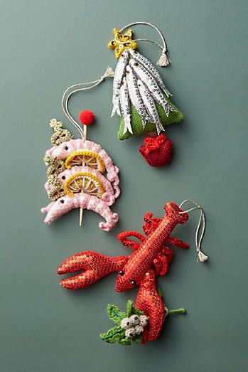 Merry Fishmas, Anthropologie Christmas, Crochet Christmas Ornaments, Felt Ornaments, Christmas Deco, Christmas Inspiration, Christmas Crochet, Yule, Tis The Season