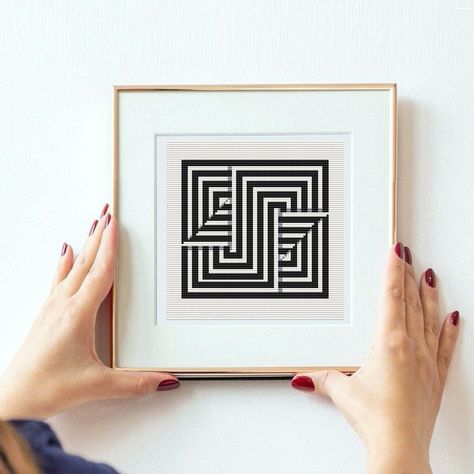 Geometric Cross Stitch Patterns, Cross Stitch Mini, Beginner Cross Stitch, Geometric Cross Stitch, Cross Stitch Geometric, Geometry Pattern, Basic Embroidery Stitches, Pattern Modern, Modern Cross Stitch Patterns