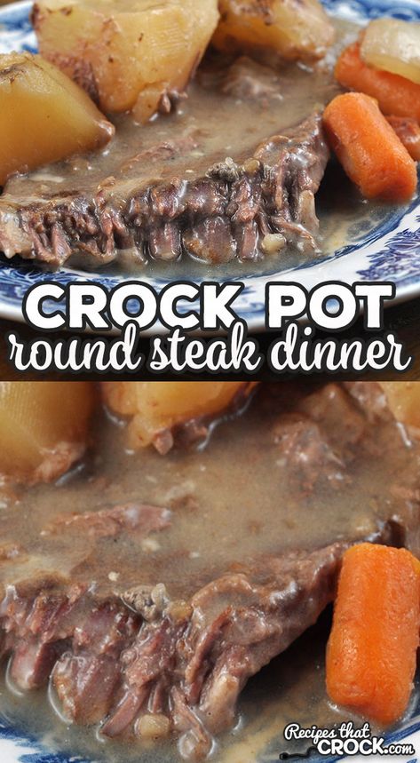 Recipes With Round Steak Crockpot, Cubed Round Steak Recipes Crock Pot, Crockpot Eye Of Round Steak, Beef Top Round Steak Recipes Crock Pots, Crockpot Minute Steak Recipes, Round Steak Crockpot, Beef Eye Round Steak Recipes, Top Round Steak Recipes Instant Pot, Round Steak Crockpot Recipes