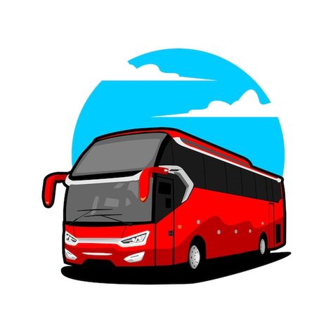 Bus vector illustration | Premium Vector #Freepik #vector #bus #city-bus #bus-driver #red-bus Logo Bus, Mobil Bus, Travel And Tours Logo, Bus Graphics, Vector Bus, Bus Logo, Black Color Images, Bus Cartoon, Bus Photo