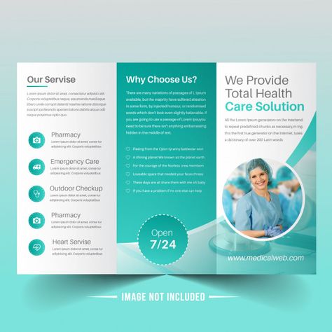 Broucher Design Layout Simple, Medical Brochure Design Layout, Healthcare Design Graphics, Dental Brochure, Medical Brochure Design, Health Brochure, Business Marketing Design, Gym Design Interior, Medical Brochure