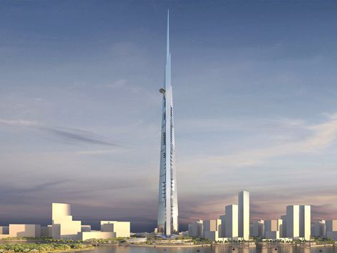 The tallest building in the world, Jeddah Tower, is 5280 ft. and coming in 2019. Jeddah Tower, Shanghai Tower, Vertical City, Jeddah Saudi Arabia, Taipei 101, Sears Tower, High Building, One World Trade Center, Central Business District