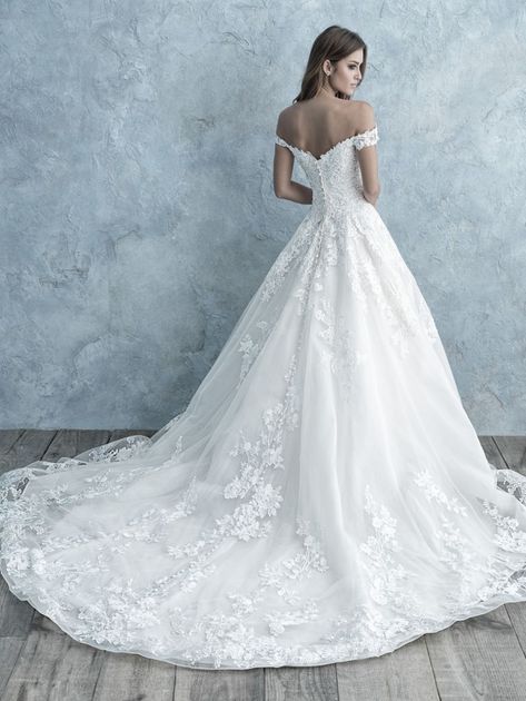 Style: 9681 | Allure Bridals Allure Bridal Wedding Dress, Allure Wedding Dresses, Off Shoulder Ball Gown, Wedding Dress Guide, Allure Bridals, Grace Loves Lace, Wedding Dress Pictures, Tulle Ball Gown, A Wedding Dress