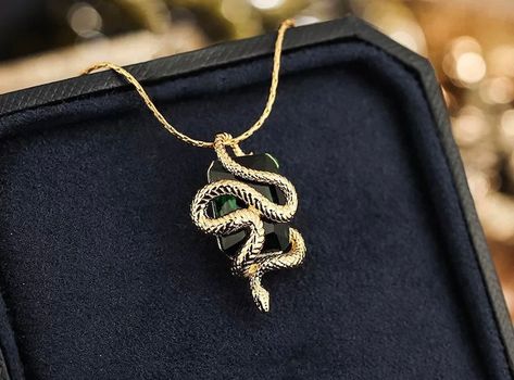 Gold Plated Water Drop Crystal Multicolor Zircon Snake Pendant Necklace. Cool Necklace. Slytherin Fans Gift - Etsy Snake Crystal Necklace, Slytherin Jewelry, Snake Jewellery, Serpent Jewelry, Cool Necklace, Snake Pendant, Amulet Necklace, Snake Jewelry, Snake Necklace