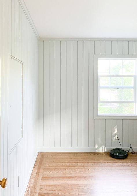 Shiplap Walls Vertical, Shiplap Diy Wall, Shiplap On All Walls, Tongue And Groove Walls Mudroom, Shipboard Walls Bedroom, Vertical Wood Wall Paneling, Shiplap All Walls, Shiplap Kitchen And Living Room, How To Make Paneling Look Like Shiplap