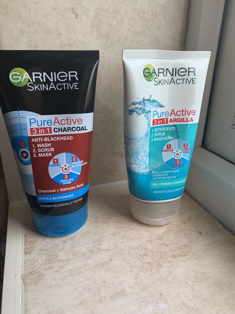 Garnier skincare Charcoal and Argilla