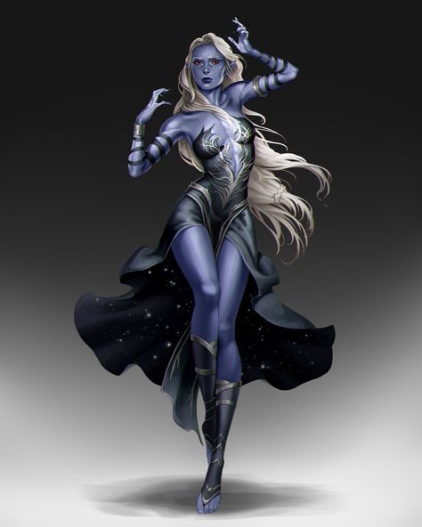 Drow Priestess, Drow Female, Priestess Art, Pathfinder Rpg Characters, Dnd Bard, Characters Female, Dnd Elves, Character Commission, Fantasy Heroes