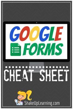 Google Forms Cheat Sheet | www.shakeuplearning.com | #gafe #googledrive #googleforms edtech Sheet Drawing, Google Drawing, Google Classroom Elementary, Classe D'art, Google Tools, Teacher Tech, Problem Based Learning, Teaching Technology, Instructional Technology