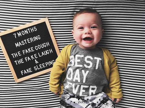 7 month baby update // monthly pictures // baby pictures // photography // 7 Month Baby, Baby Captions, 7 Month Old Baby, Baby Boy Quotes, Baby Milestones Pictures, Monthly Baby Pictures, Monthly Pictures, Baby Milestone Photos, Monthly Baby Photos