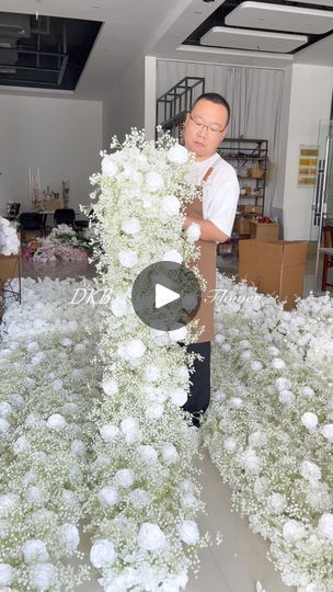 Baby Breath Table Runner, Baby's Breath Wedding Flowers, Flower Factory, Baby Breath, Table Flowers, Silk Flower, Silk Flowers, Table Runner, Event Planning