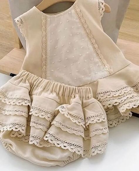 Beige Lace Top, Lace Vest Top, Toddler Suits, Beige Outfit, Lace Vest, Bloomers Shorts, Lace Sleeveless Top, Tiered Skirts, Cute Princess