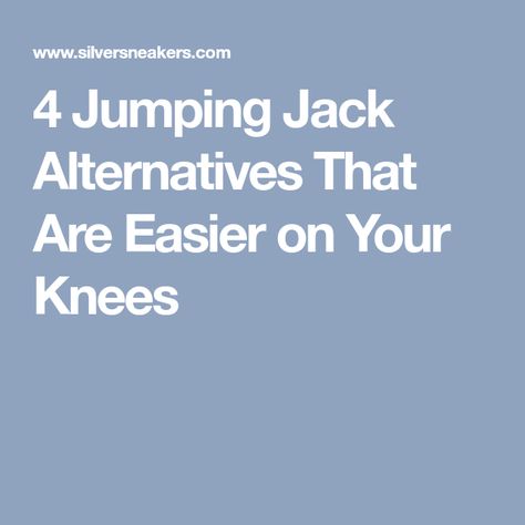 4 Jumping Jack Alternatives That Are Easier on Your Knees School Exercise, Jumping Jack, Jumping Jacks, Knee Pain, Workout Challenge, Elementary School, Elementary Schools, At Home Workouts, Benefits