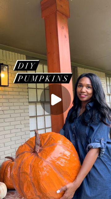 197 likes, 28 comments - k.mooredecor on September 28, 2023: "DIY Pumpkins 🎃 Let’s make some Extra Large Pumpkins!! If you’re like me you can’t see spending hundreds of dollars buying these big pumpkins. But they are sooo beautiful!! So let’s make some out of paper mache. Note: I added salt to the mixture to help prevent mold. Also I painted them with some wall paint that I had around the house.. (gray paint). This helps to seal out moisture for the outdoors, especially since I only did 2 lay Diy Pumpkin Pinata, How To Make A Fake Pumpkin Look Real, Paper Mache Leaf, Pumpkin Outside Decor, Pumpkin Diy Painting, Diy Pumpkin Paper Mache, Halloween Autumn Decor, Autumn Decor Outside, Paper Pumpkins Craft