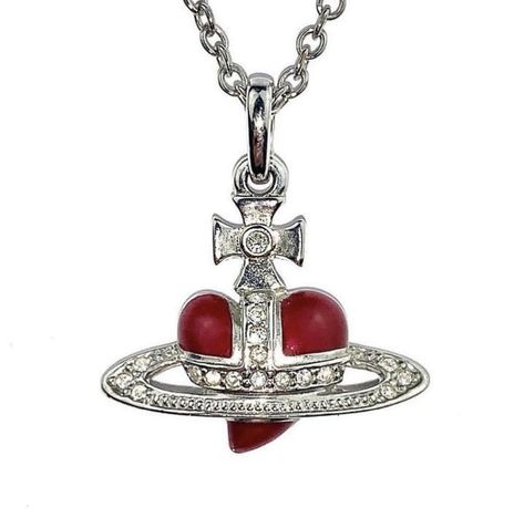 Westwood Necklace, Vivienne Westwood Jewellery, Red Heart Necklace, Vivienne Westwood Red, Necklace Outfit, Red Necklace, Heart Chain, Exclusive Fashion, Heart Jewelry