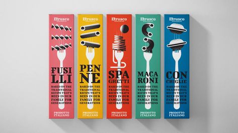 Pasta Packaging Design, Pasta Packaging, Pasta Brands, Pasta Box, Types Of Sauces, Supermarket Shelves, Cool Packaging, Graphic Design Packaging, Pasta Shapes