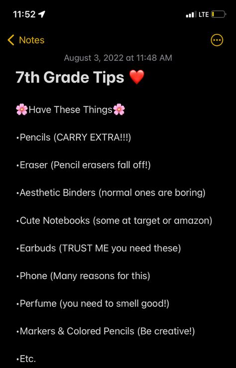 School Tips 7th Grade, 7th Grade Advice, Middle School Tips, 7th Grade Tips, Middle School Survival, Middle School Life, Middle School Hacks, Student Life Hacks, Diy Gifts For Friends