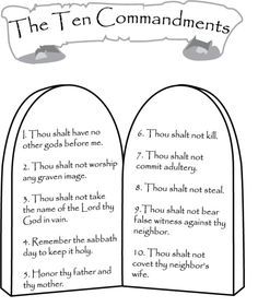 The Ten Commandments Printable #Catholic #Catholics #Kids ... Ten Commandments Kids, Ten Commandments Craft, Kids Sunday School Lessons, Biblical Principles, Sabbath School, The Ten Commandments, Color Sheets, Kids Bible, Bible Study For Kids