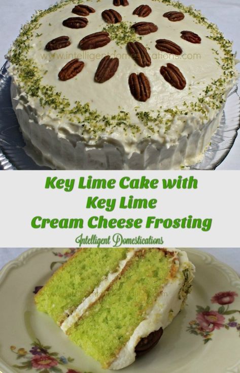 If you enjoy tricks with cake mix then you will love this Key Lime Cake with Key Lime Cream Cheese Frosting. The frosting is a made from scratch recipe. The delicious and flavorful cake is good for Christmas, Easter, St. Patricks and anytime you are craving Key Lime! #keylime #trickswithcakemix Key Lime Cake From Lemon Box Cake, Key Lime Bundt Cake From Box Cake, Keylime Cake Box Recipe, Key Lime Cake With Cream Cheese Frosting, Key Lime Cake Recipe From Scratch, Key Lime Cake From Box Cake, Keylime Cake Recipe, Easy Key Lime Cake, Lime Baking