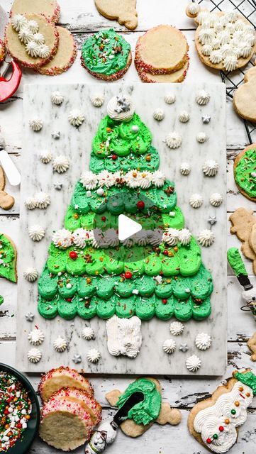 Crowded Kitchen | Lexi & Beth on Instagram: "A sweet twist on the viral “butter board” trend. This buttercream board (made with our favorite vegan buttercream recipe) is perfect for any holiday occasion. It’s unique, fun, and saves you a lot of time decorating individual cookies🍪 #buttercream #buttercreamboard #veganbuttercream #cookies #cookiedecorating #holidaytreats #holidayparty" Christmas Buttercream Board Ideas, Christmas Frosting Board, Thanksgiving Buttercream Board, Buttercream Board Christmas, Christmas Buttercream Board, Buttercream Board Ideas, Icing Board, Buttercream Boards, Butter Board Trend