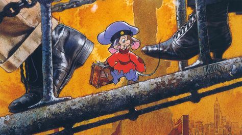 an american tail Fievel Mousekewitz, Feature Drawing, Comfort Films, Drew Struzan, Vintage Animation, An American Tail, Artist Study, Disney Film, Kids' Movies