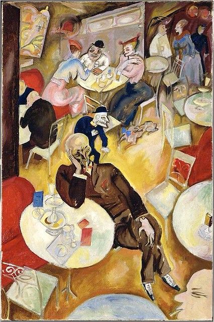 "Café", 1920s // by Georg Grosz (1893 – 1959) Ludwig Meidner, Otto Dix, New Objectivity, George Grosz, Degenerate Art, Art Movements, Expressionist Artists, German Expressionism, Expressionist Art