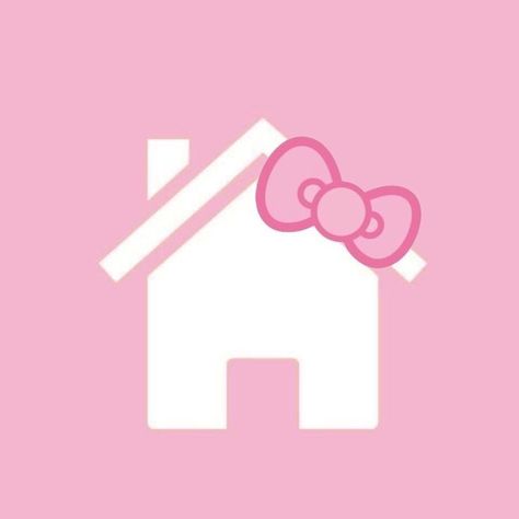 Home Pink Icon, Home Icon Aesthetic, Hello Kitty Phone Icons, Hello Kitty Icons For Apps, Hello Kitty App Icon, Pink Hello Kitty Wallpaper Iphone, Hello Kitty Games, Cat App, Kawaii App