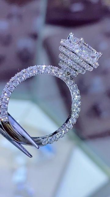 Luxury Dazzling Rings For Proposal, Luxury Sparkling Jewelry Ring, Luxury Iced Out Elegant Rings, Luxury Heart-shaped Rings For Proposal, Luxury Sparkling Crystal Rings, Bow Engagement Ring, Big Wedding Rings, Princess Cut Gold, Cz Rings Engagement