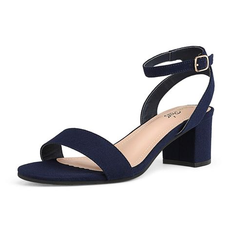 DREAM PAIRS Women's Open Toe Ankle Strap Low Block Chunky Heels Sandals Party Dress Pumps Shoes Basic Shoes, Ankle Strap Sandals Heels, Shoe Tags, Low Heel Sandals, Chunky Sandals, Chunky Heels Sandals, Chunky Block Heels, Shoe Carnival, Pump Dress